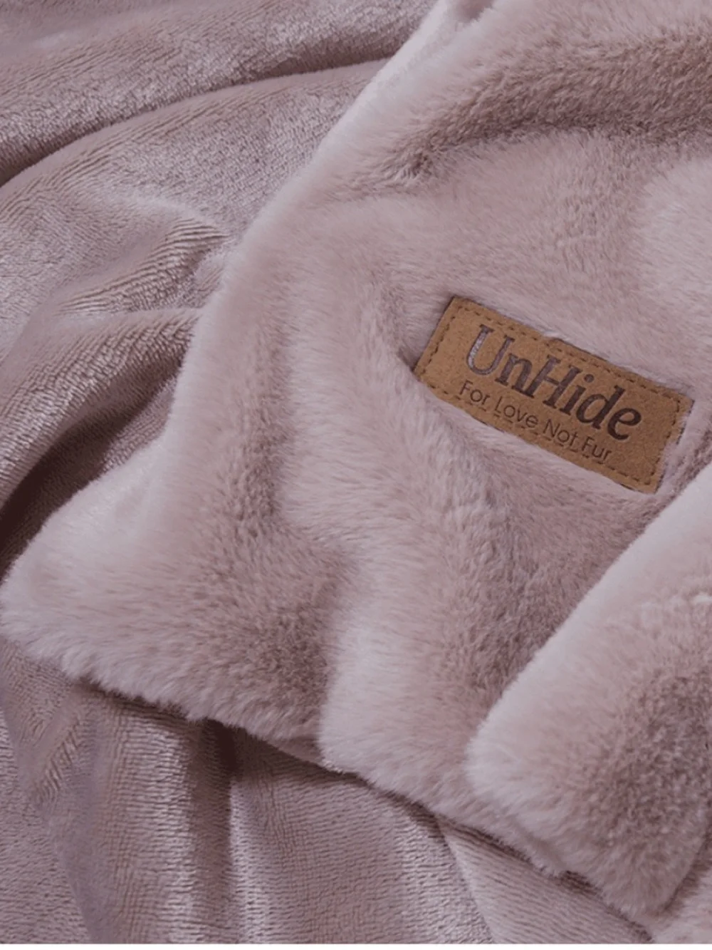 UnHide Lil’ Marsh Small Rosy Baby Faux Fur Throw - Lightweight Faux Fur Blanket